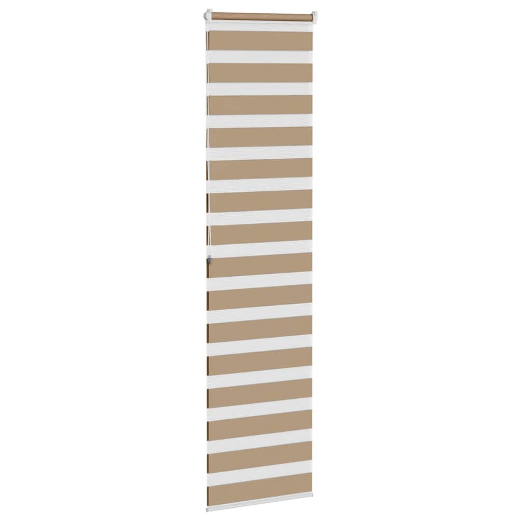 Doppelrollo Sandbraun 60x200 cm Stoffbreite 55,9 cm Polyester