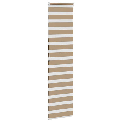 Doppelrollo Sandbraun 60x200 cm Stoffbreite 55,9 cm Polyester