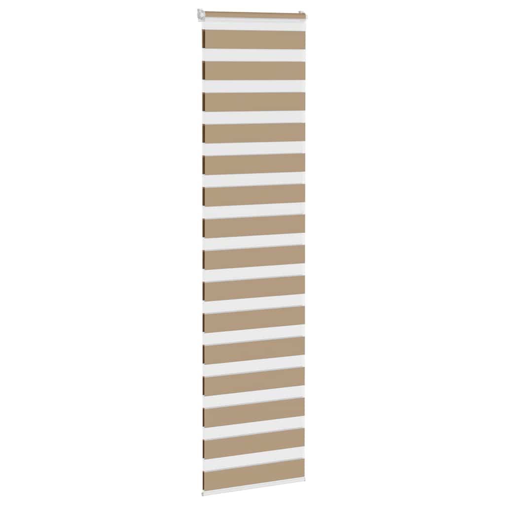 Doppelrollo Sandbraun 65x200 cm Stoffbreite 60,9 cm Polyester