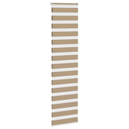 Doppelrollo Sandbraun 65x200 cm Stoffbreite 60,9 cm Polyester