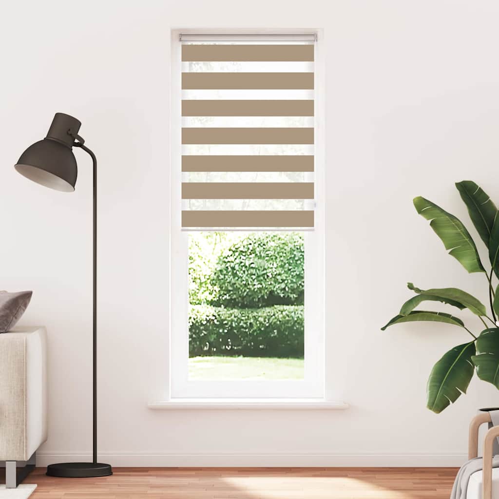 Doppelrollo Sandbraun 70x200 cm Stoffbreite 65,9 cm Polyester