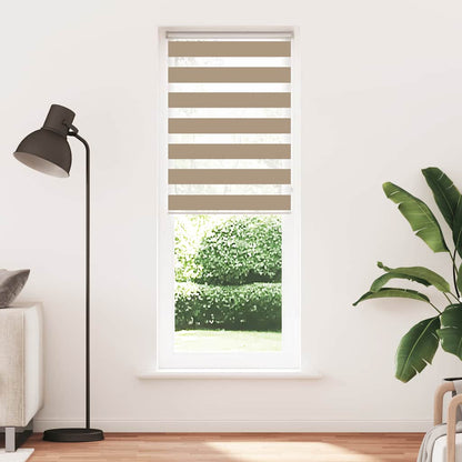 Doppelrollo Sandbraun 90x200 cm Stoffbreite 85,9 cm Polyester