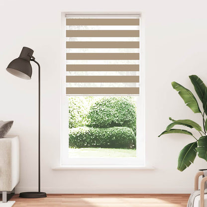 Doppelrollo Sandbraun 100x200 cm Stoffbreite 95,9 cm Polyester