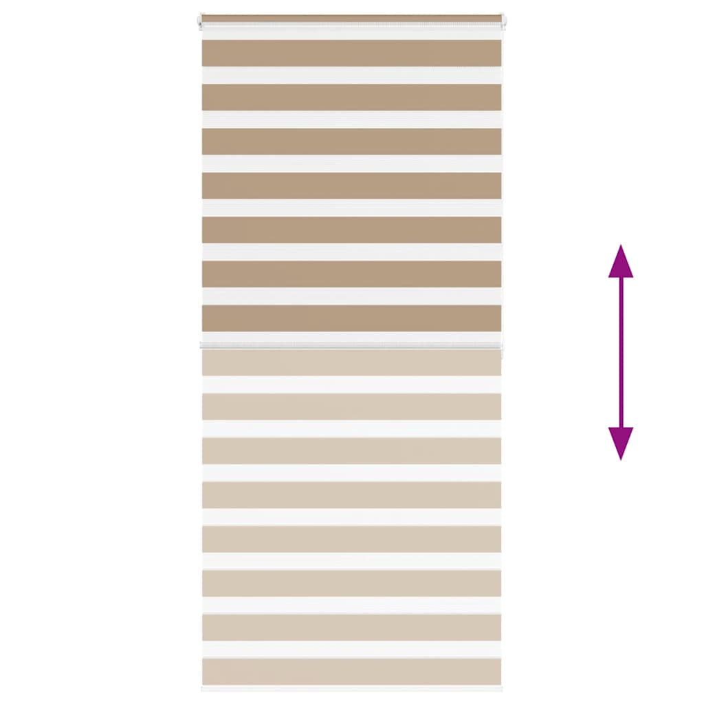 Doppelrollo Sandbraun 100x200 cm Stoffbreite 95,9 cm Polyester