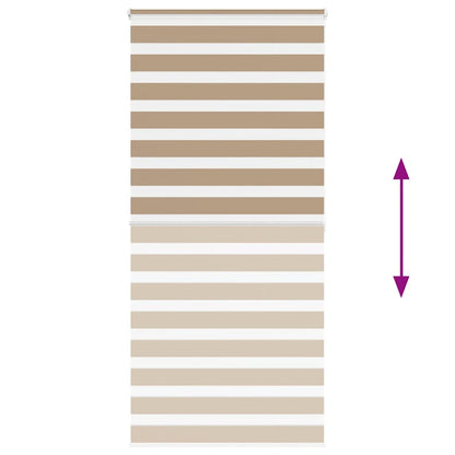 Doppelrollo Sandbraun 110x200 cm Stoffbreite 105,9 cm Polyester