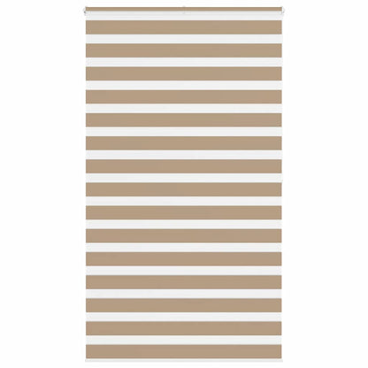 Doppelrollo Sandbraun 125x200 cm Stoffbreite 120,9 cm Polyester