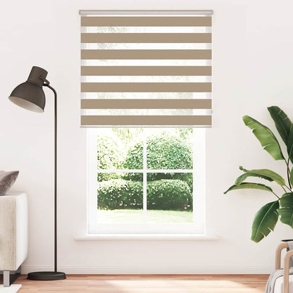 Doppelrollo Sandbraun 130x200 cm Stoffbreite 125,9 cm Polyester