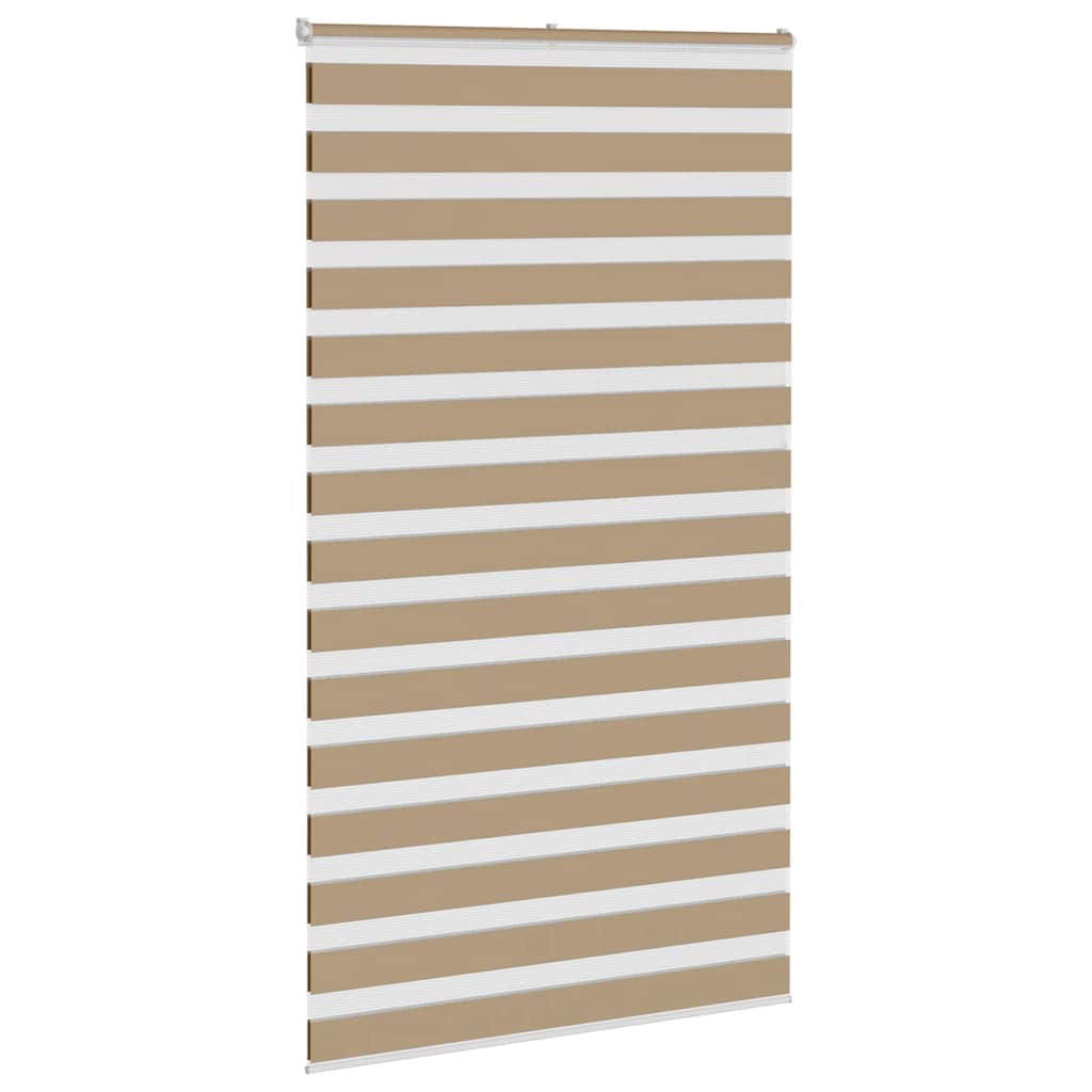 Doppelrollo Sandbraun 130x200 cm Stoffbreite 125,9 cm Polyester