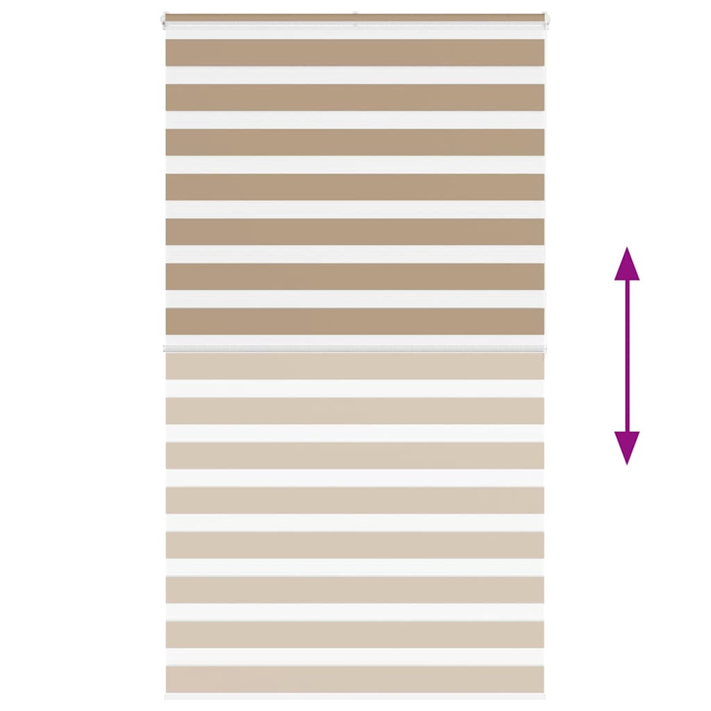 Doppelrollo Sandbraun 130x200 cm Stoffbreite 125,9 cm Polyester