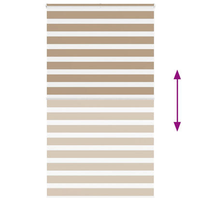 Doppelrollo Sandbraun 135x200 cm Stoffbreite 130,9 cm Polyester