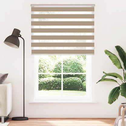 Doppelrollo Sandbraun 145x200 cm Stoffbreite 140,9 cm Polyester