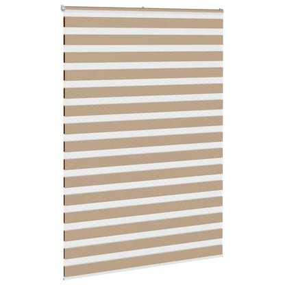 Doppelrollo Sandbraun 160x200 cm Stoffbreite 155,9 cm Polyester