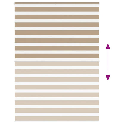 Doppelrollo Sandbraun 160x200 cm Stoffbreite 155,9 cm Polyester