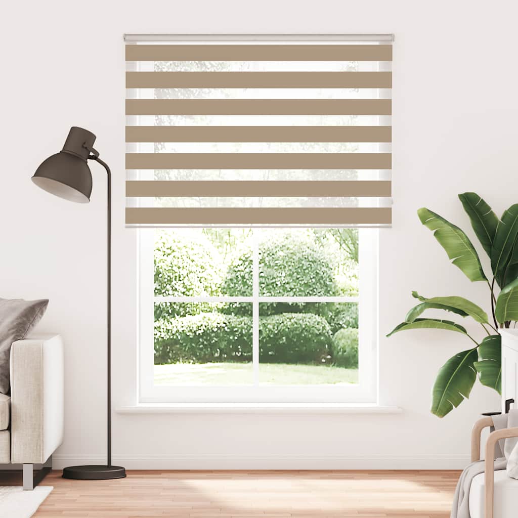 Doppelrollo Sandbraun 165x200 cm Stoffbreite 160,9 cm Polyester
