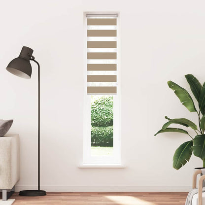 Doppelrollo Sandbraun 45x230 cm Stoffbreite 40,9 cm Polyester