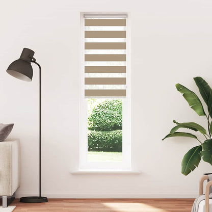 Doppelrollo Sandbraun 55x230 cm Stoffbreite 50,9 cm Polyester