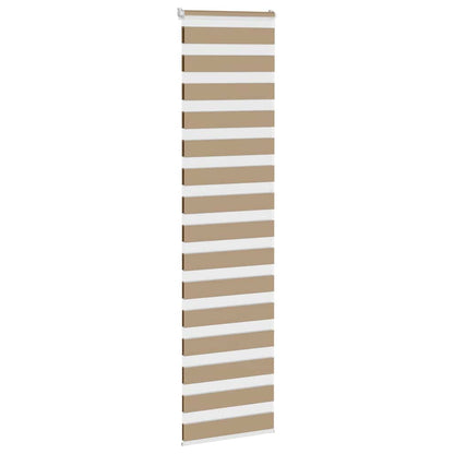 Doppelrollo Sandbraun 60x230 cm Stoffbreite 55,9 cm Polyester