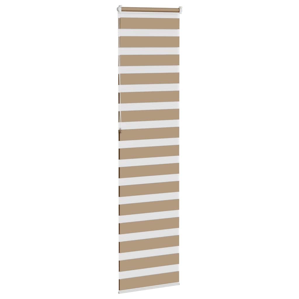 Doppelrollo Sandbraun 60x230 cm Stoffbreite 55,9 cm Polyester