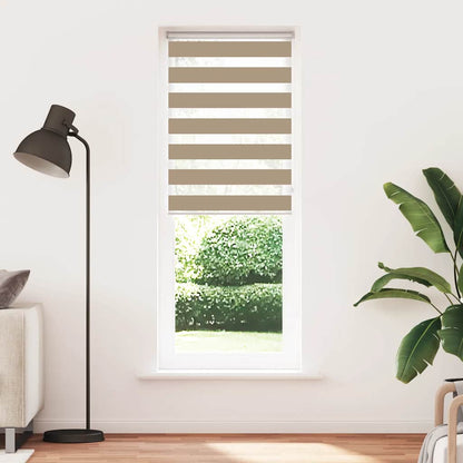 Doppelrollo Sandbraun 75x230 cm Stoffbreite 70,9 cm Polyester