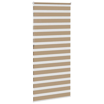 Doppelrollo Sandbraun 100x230 cm Stoffbreite 95,9 cm Polyester