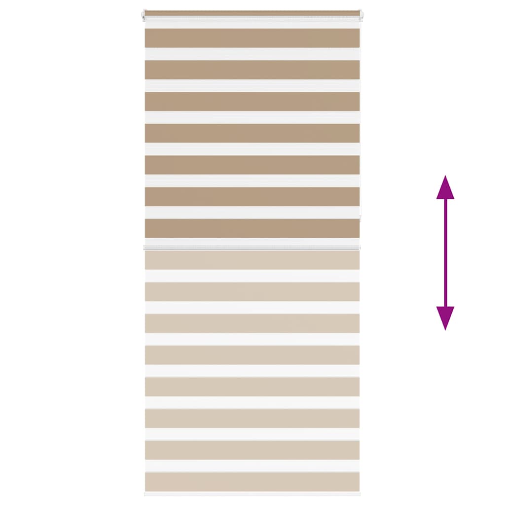 Doppelrollo Sandbraun 100x230 cm Stoffbreite 95,9 cm Polyester