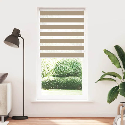Doppelrollo Sandbraun 110x230 cm Stoffbreite 105,9 cm Polyester