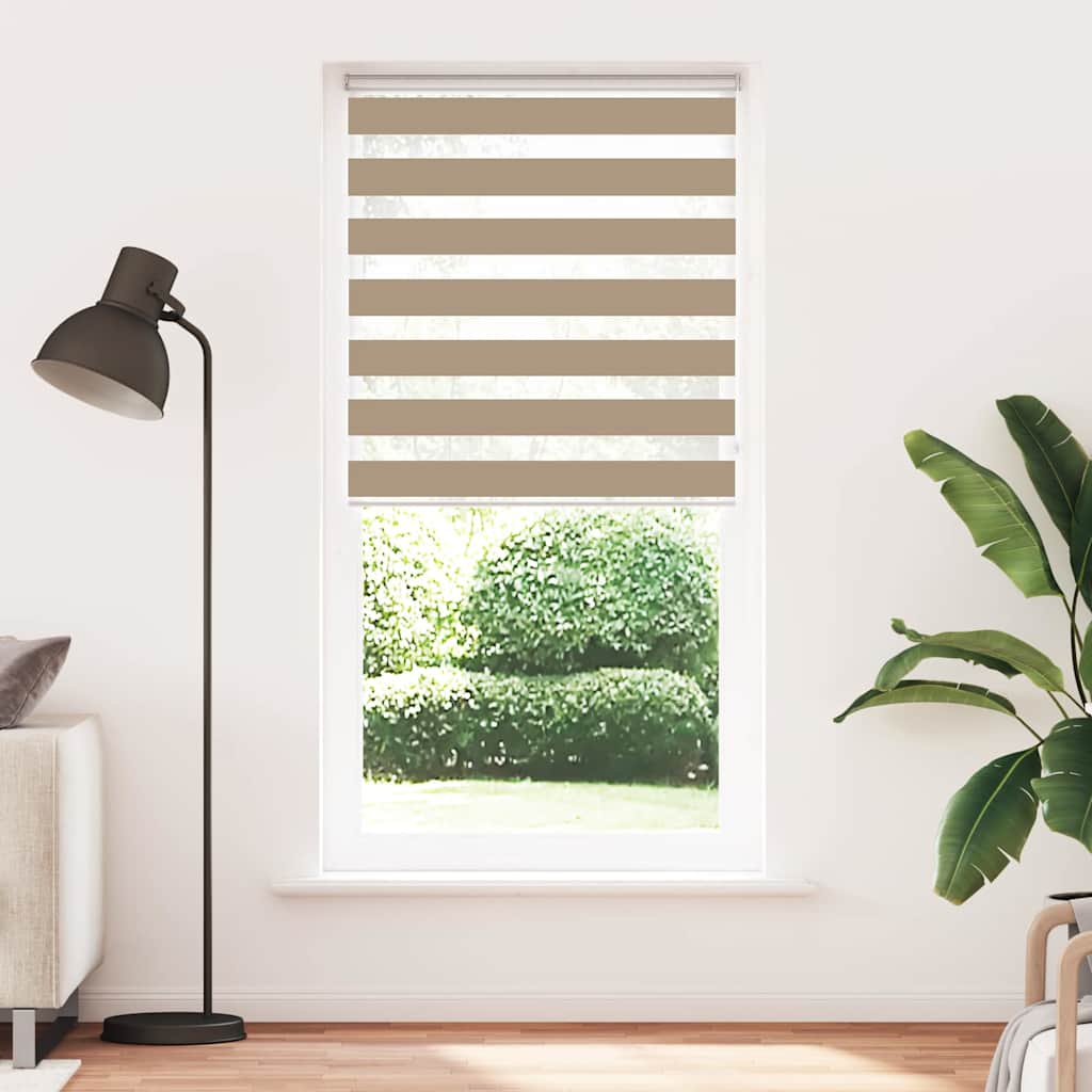 Doppelrollo Sandbraun 115x230 cm Stoffbreite 110,9 cm Polyester