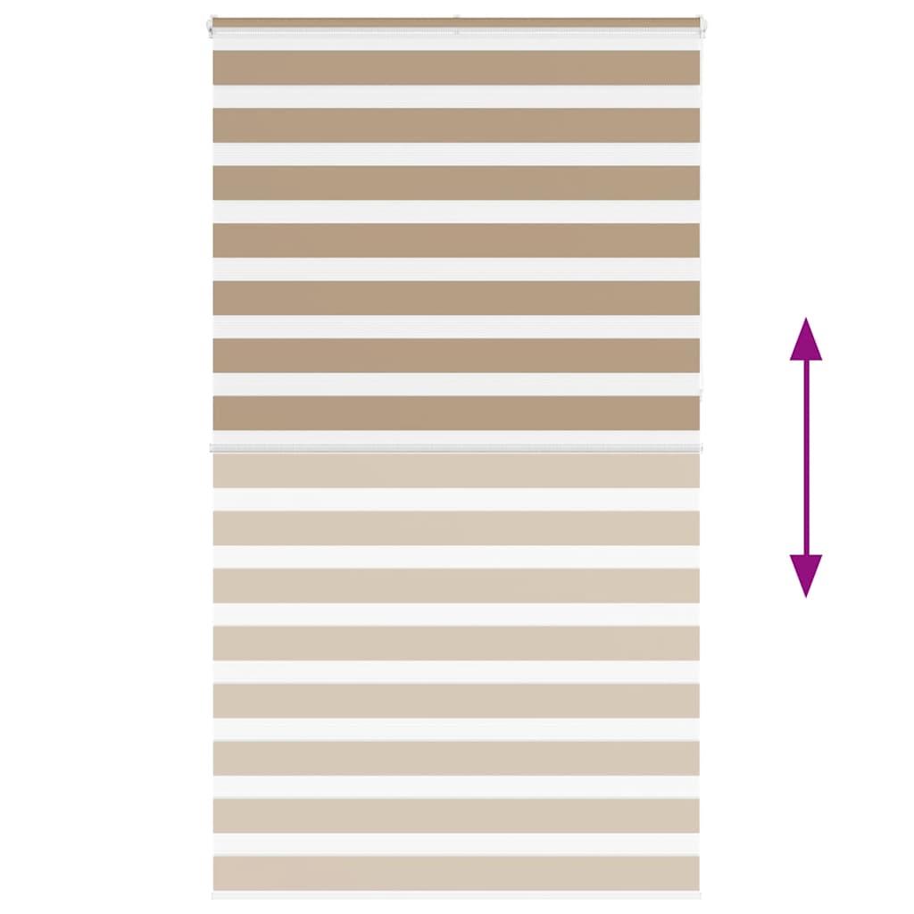 Doppelrollo Sandbraun 120x230 cm Stoffbreite 115,9 cm Polyester