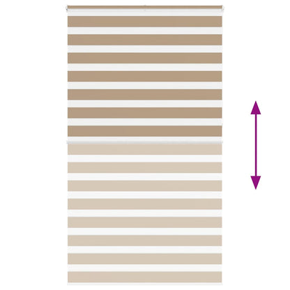 Doppelrollo Sandbraun 120x230 cm Stoffbreite 115,9 cm Polyester