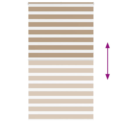 Doppelrollo Sandbraun 125x230 cm Stoffbreite 120,9 cm Polyester