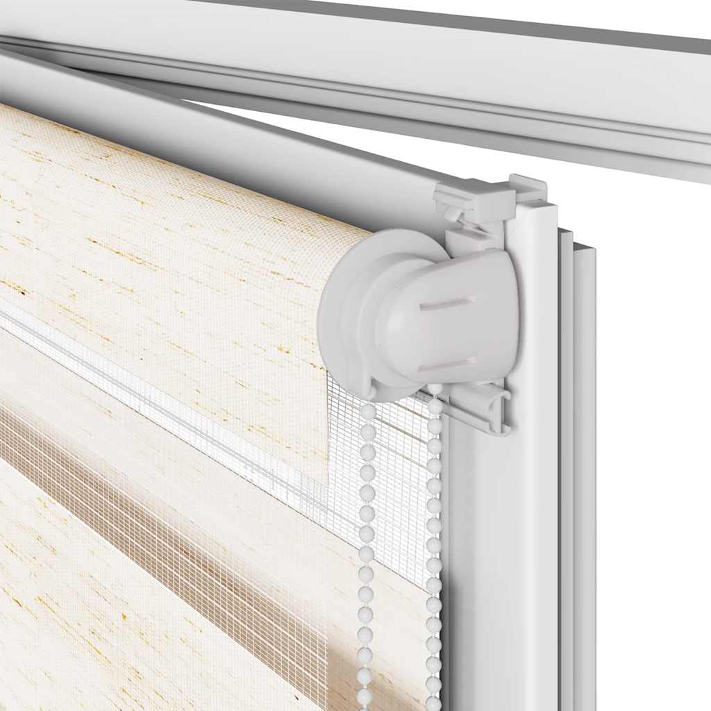 Doppelrollo Marmorbeige 55x200 cm Stoffbreite 50,9 cm Polyester