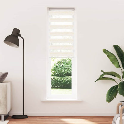 Doppelrollo Marmorbeige 65x200 cm Stoffbreite 60,9 cm Polyester