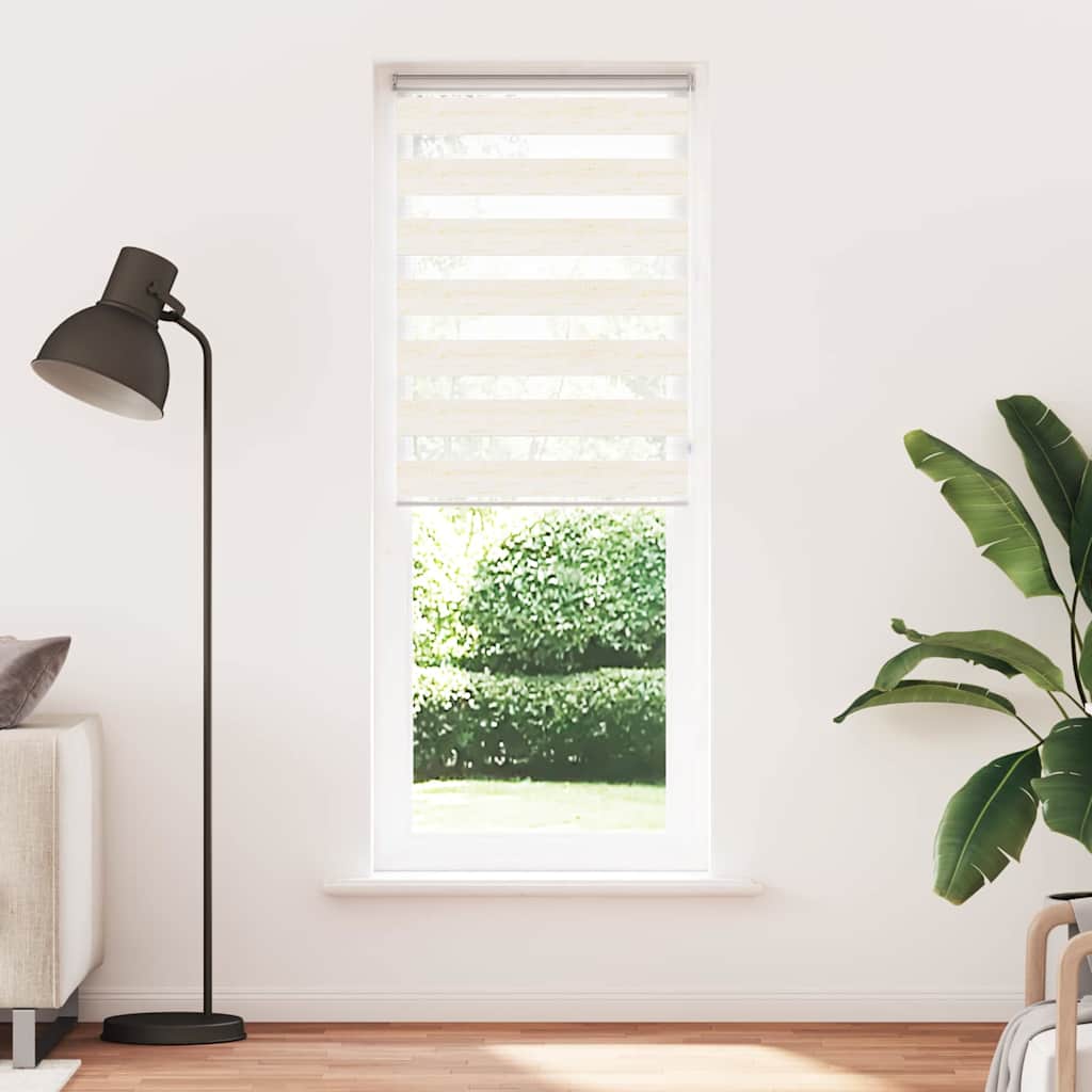 Doppelrollo Marmorbeige 70x200 cm Stoffbreite 65,9 cm Polyester