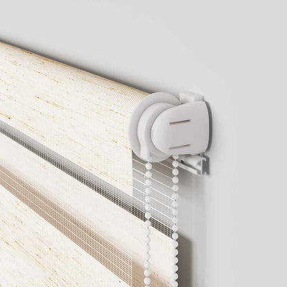 Doppelrollo Marmorbeige 70x200 cm Stoffbreite 65,9 cm Polyester