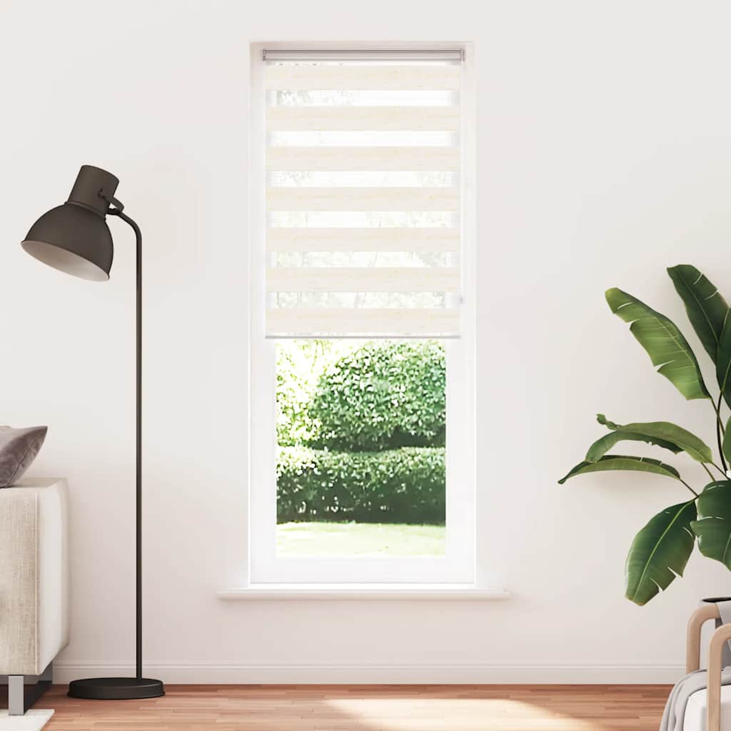 Doppelrollo Marmorbeige 80x200 cm Stoffbreite 75,9 cm Polyester