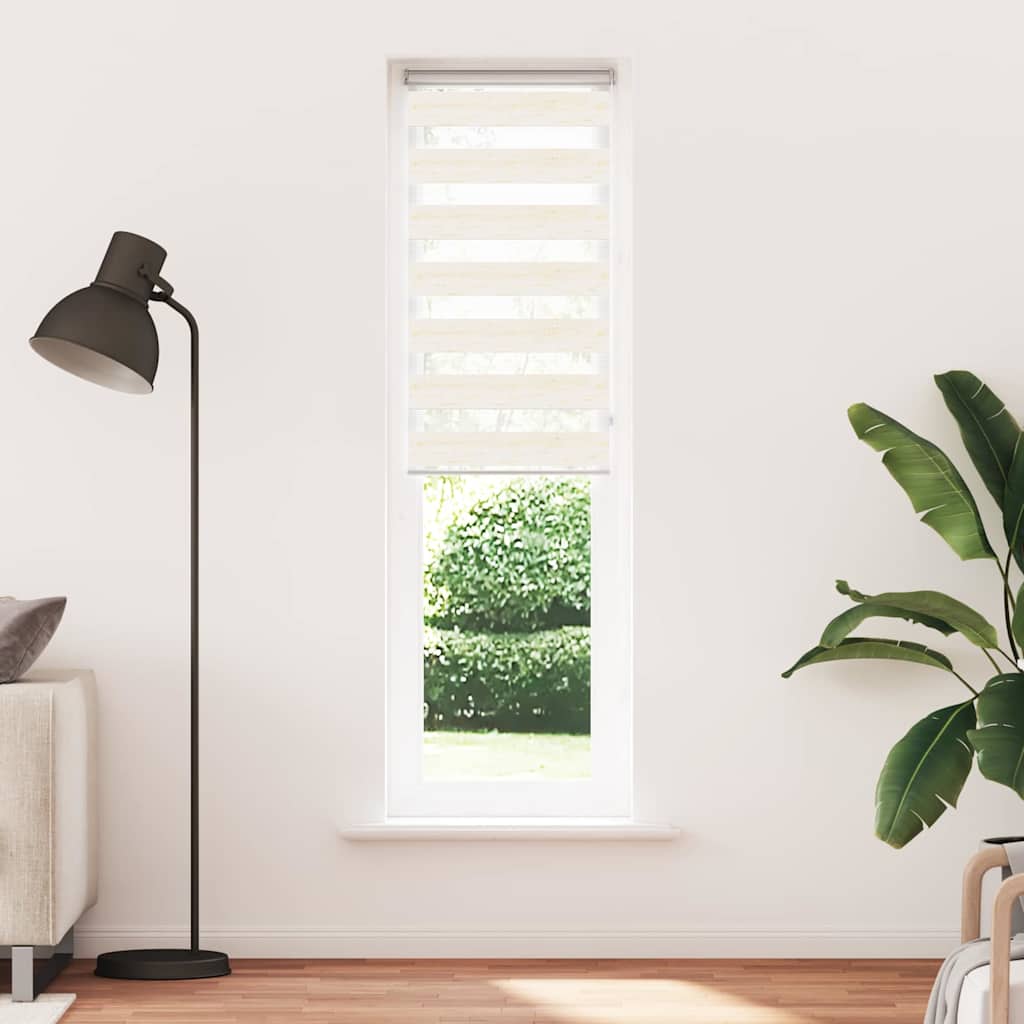 Doppelrollo Marmorbeige 65x230 cm Stoffbreite 60,9 cm Polyester