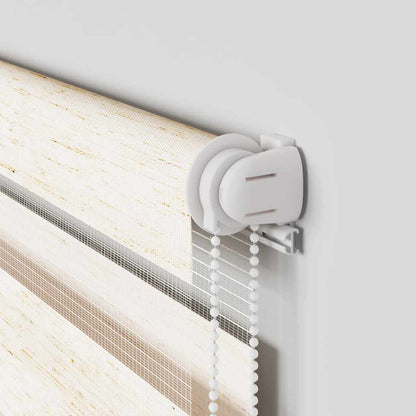 Doppelrollo Marmorbeige 65x230 cm Stoffbreite 60,9 cm Polyester