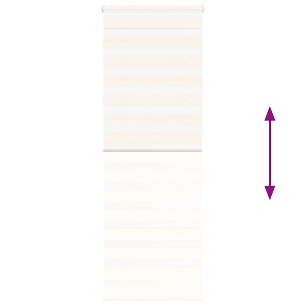 Doppelrollo Marmorbeige 70x230 cm Stoffbreite 65,9 cm Polyester