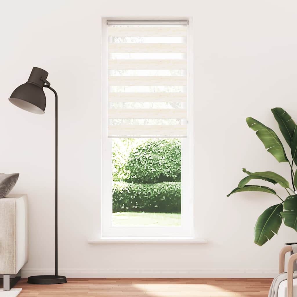 Doppelrollo Marmorbeige 90x230 cm Stoffbreite 85,9 cm Polyester