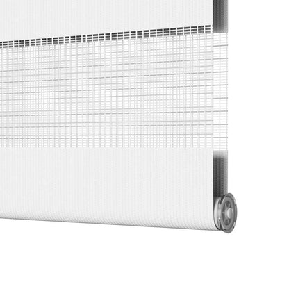 Doppelrollo Weiß 120x230 cm Stoffbreite 115,9 cm Polyester