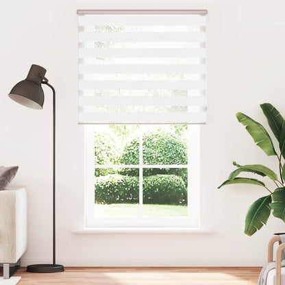 Doppelrollo Weiß 125x230 cm Stoffbreite 120,9 cm Polyester