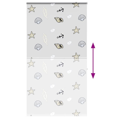 Duschrollo mit Kassette 130x240 cm Stoffbreite 126 cm