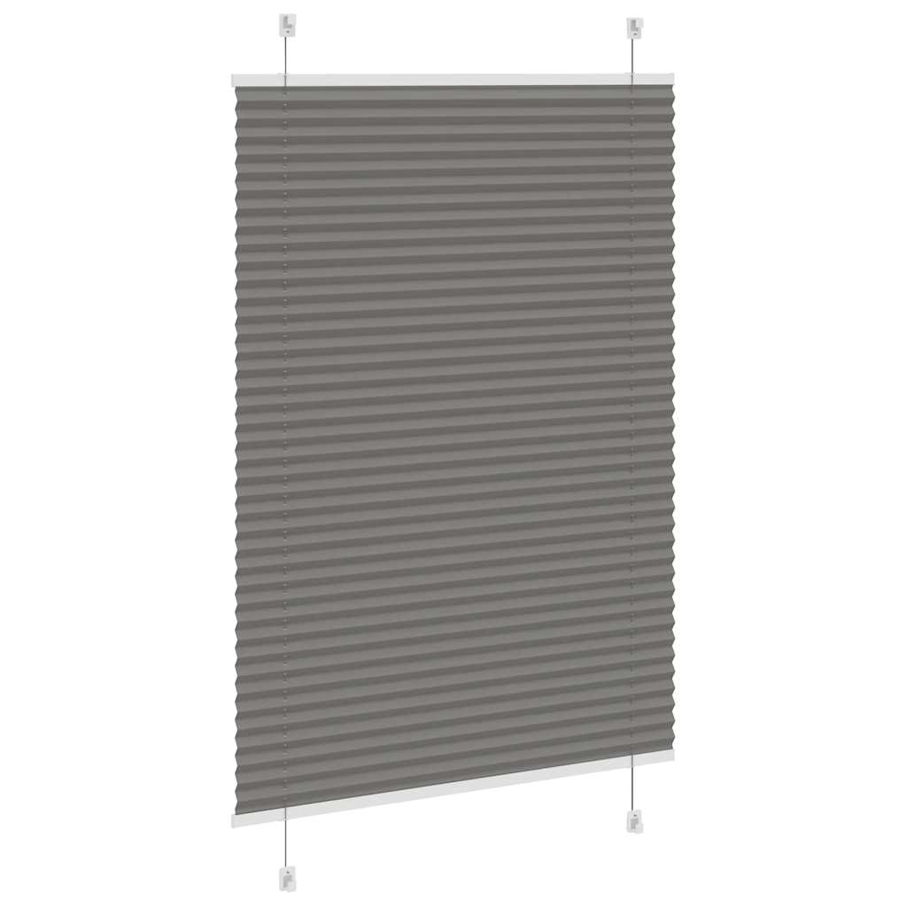 Plissee Anthrazit 85x100 cm Stoffbreite 84,4 cm Polyester