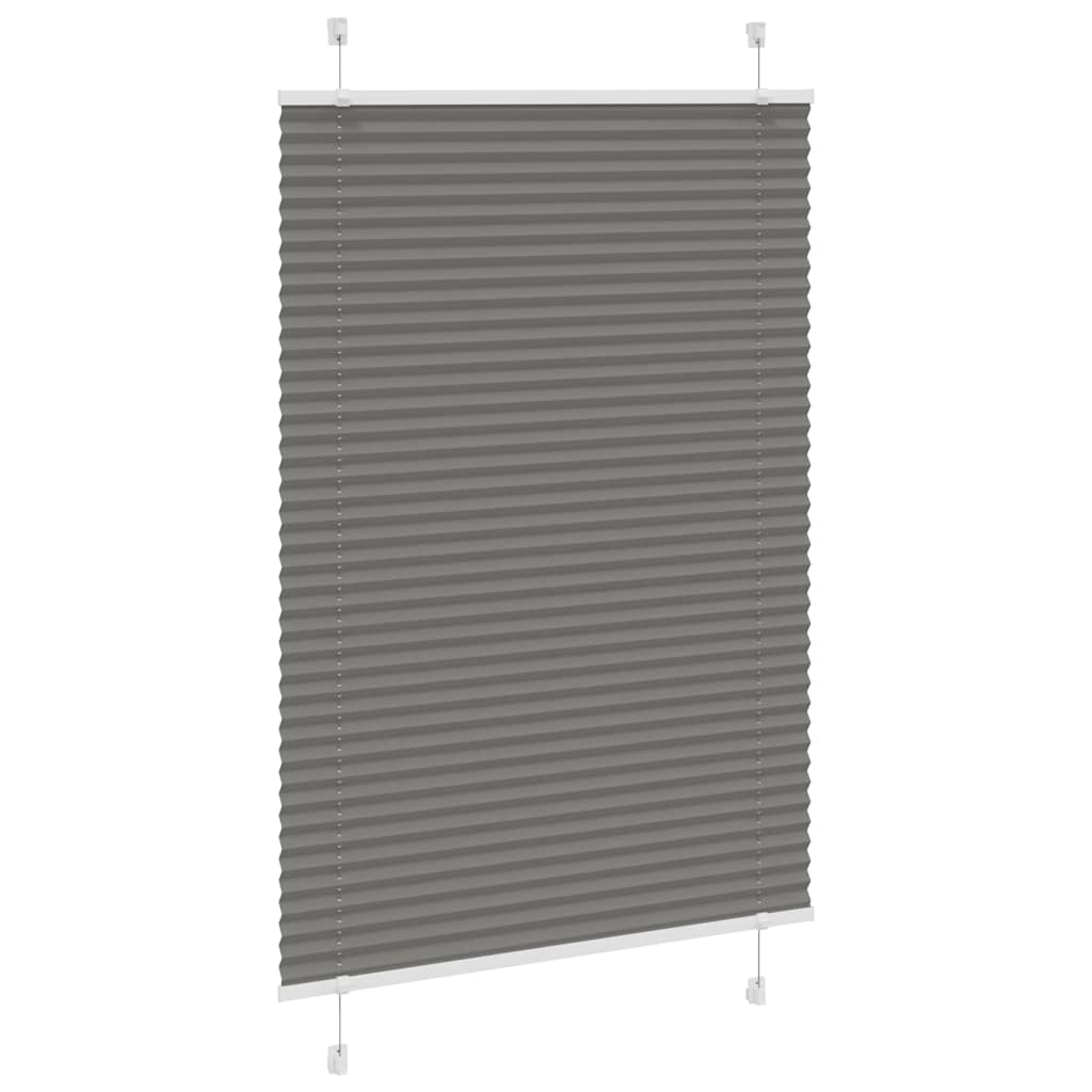 Plissee Anthrazit 90x100 cm Stoffbreite 89,4 cm Polyester