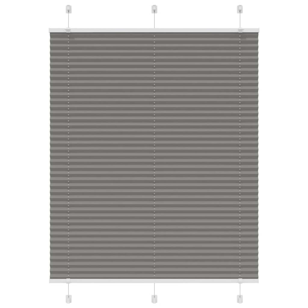 Plissee Anthrazit 105x100 cm Stoffbreite 104,4 cm Polyester
