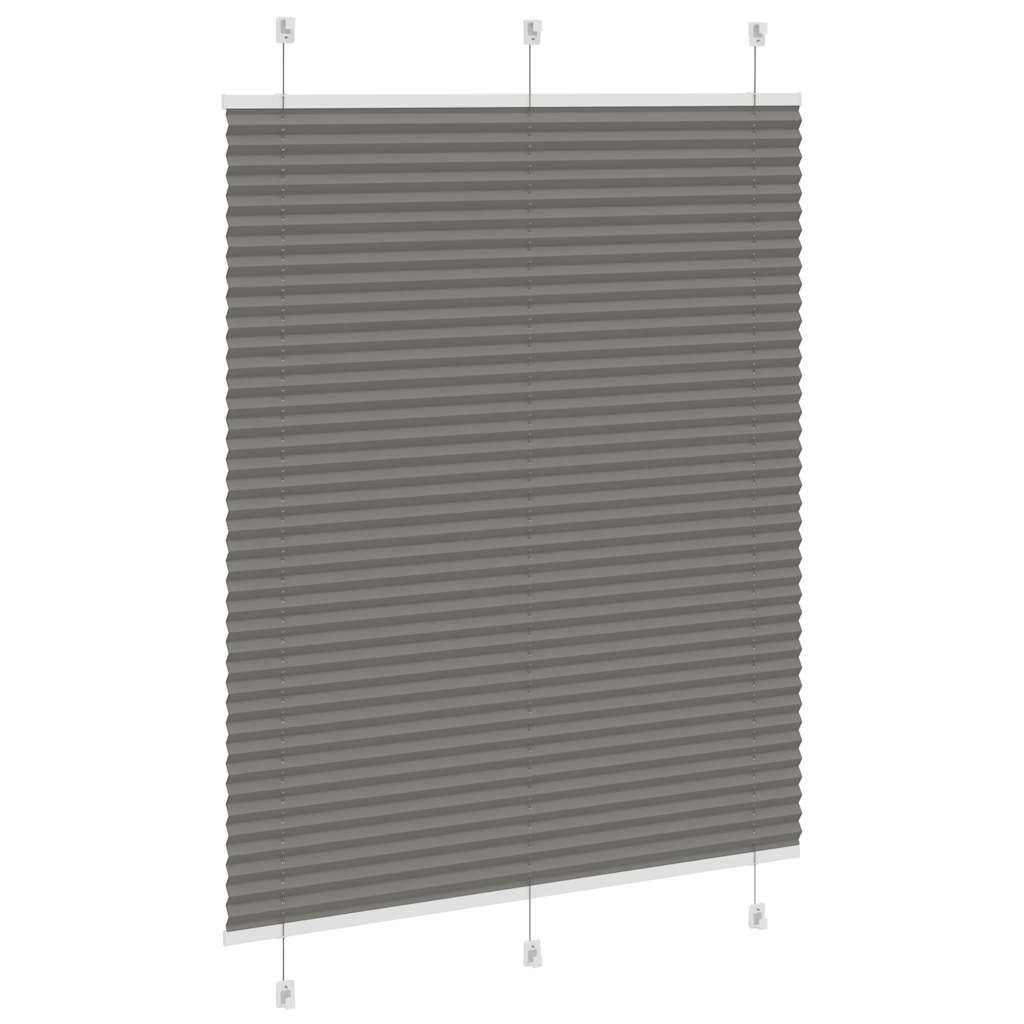 Plissee Anthrazit 105x100 cm Stoffbreite 104,4 cm Polyester
