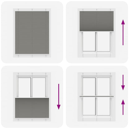 Plissee Anthrazit 105x100 cm Stoffbreite 104,4 cm Polyester