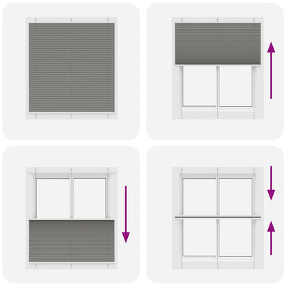 Plissee Anthrazit 120x100 cm Stoffbreite 119,4 cm Polyester