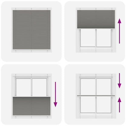 Plissee Anthrazit 115x150 cm Stoffbreite 114,4 cm Polyester