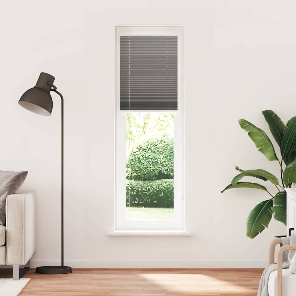 Plissee Anthrazit 55x200 cm Stoffbreite 54,4 cm Polyester